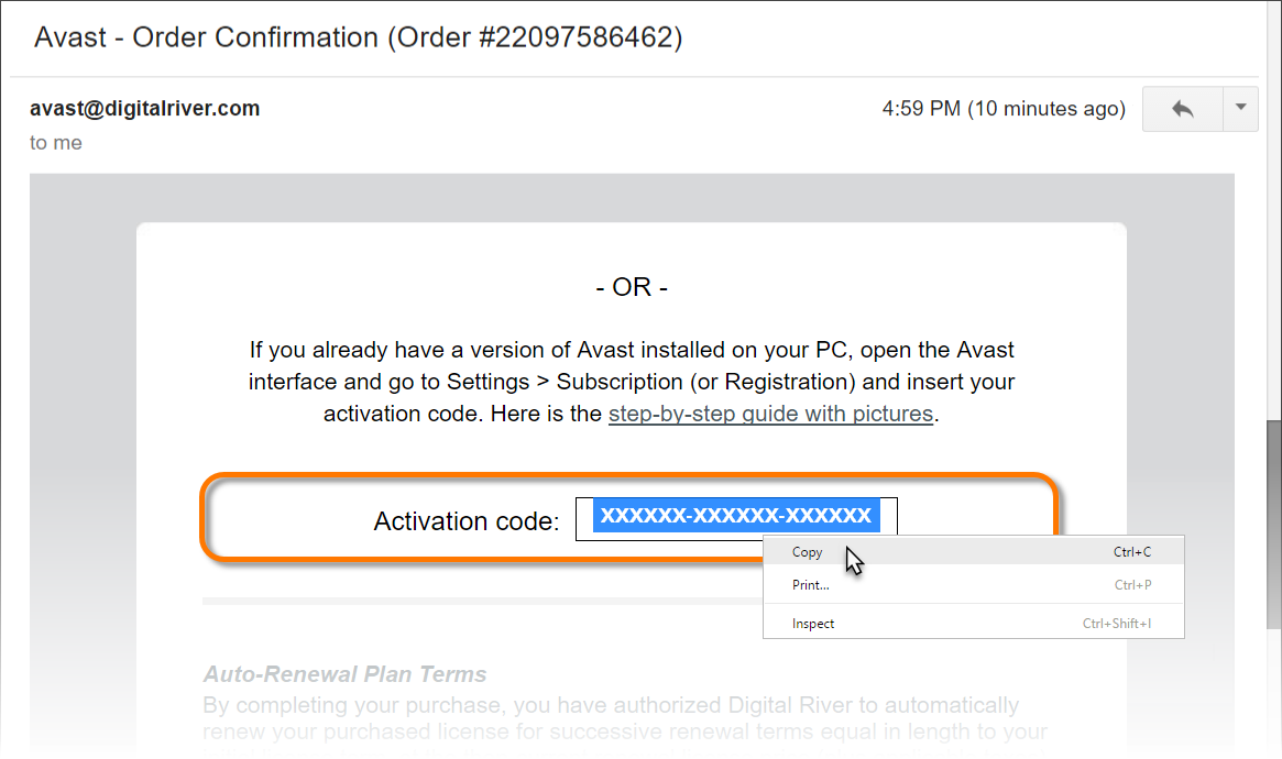 free avast premium activation code